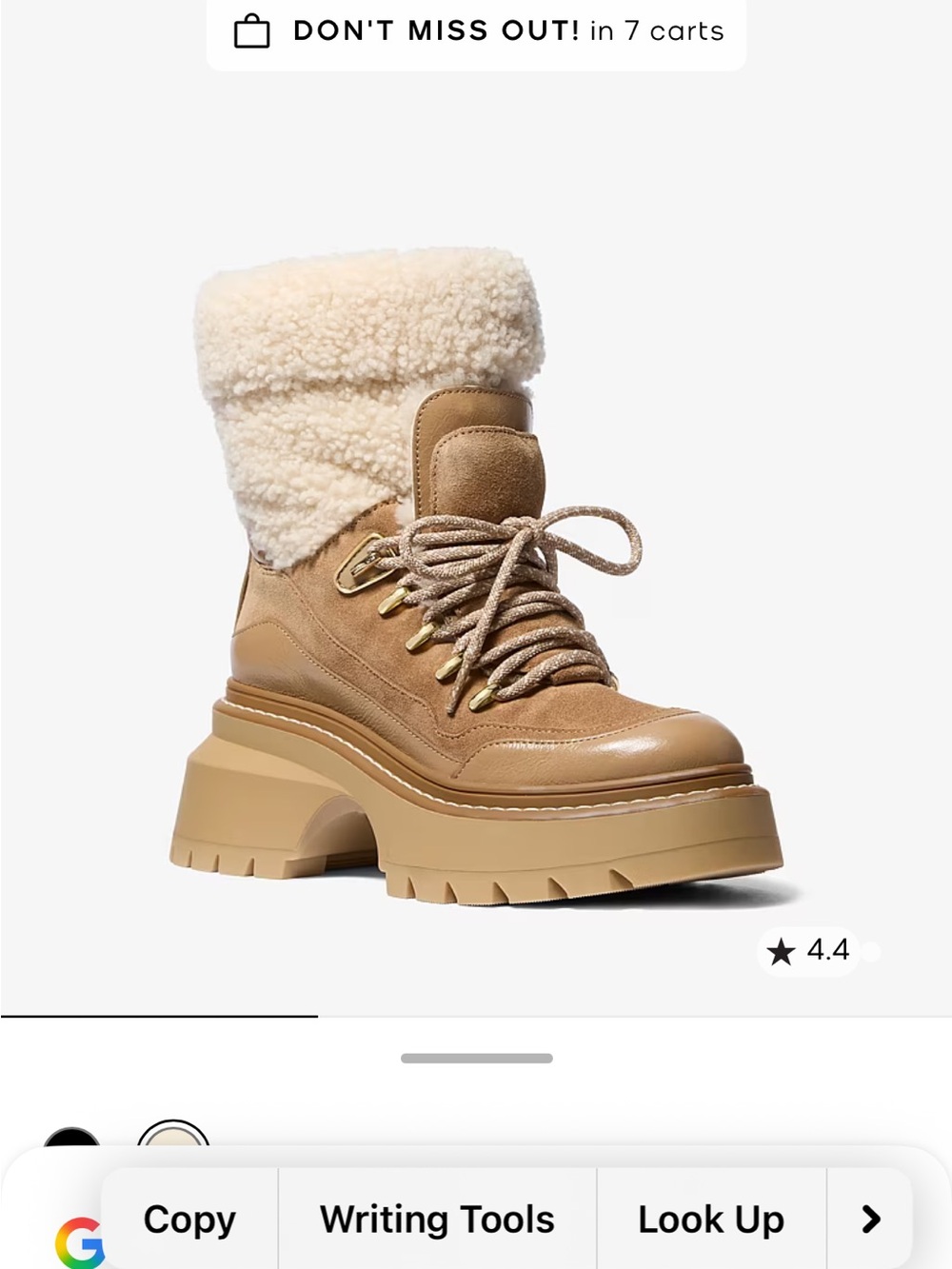 NWOT - Michael Kors Shiloh Boots. A Hiker Inspired Design.